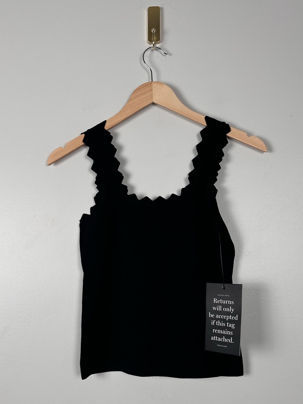 TUCKERNUCK Black Ric Rac Compression Tank - Picture 2 of 7